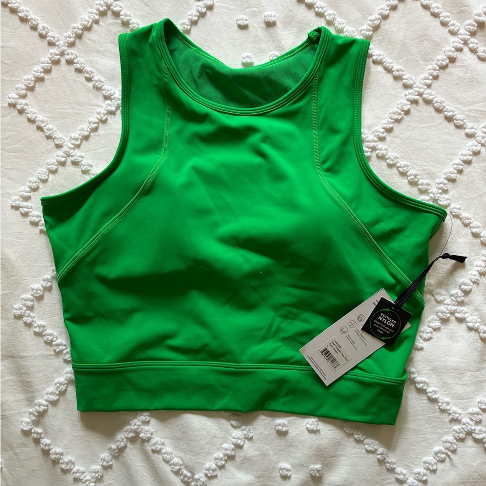 MPG Sport Green High-Neck Active Crop Top